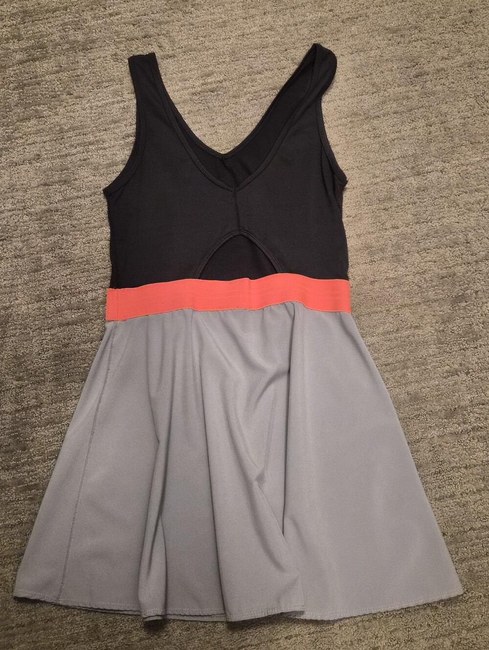RBX Gray Sports Dress with Coral-Orange Waistband - Picture 4 of 5